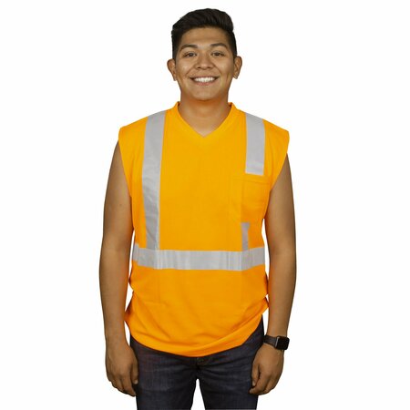 CORDOVA COR-BRITE Sleeveless Shirts, Orange, 5XL V420-5XL